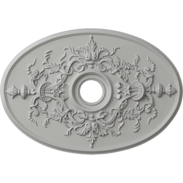 Ekena Millwork Alexa Ceiling Medallion (Canopies up to 5 5/8"), 30 3/4"W x 21 1/4"H x 3 7/8"ID x 1 5/8"P, Frost CM21X30ALFRF - main